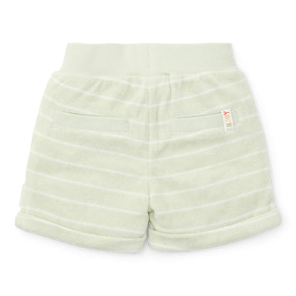 short badstof, green stripes - LITTLE DUTCH