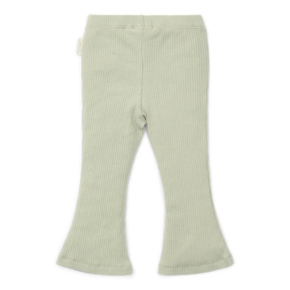 broekje rib, grass green - LITTLE DUTCH
