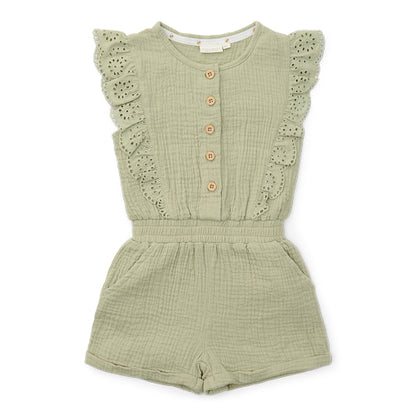 jumpsuit, grass green - LITTLE DUTCH