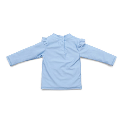UV zwem t-shirt, blue daisies - LITTLE DUTCH