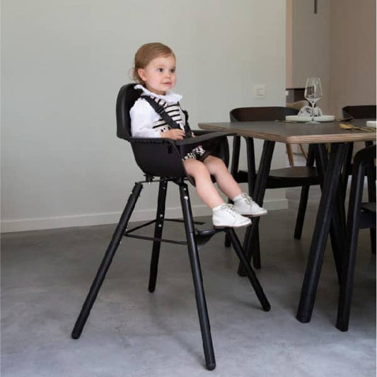 meegroeistoel evolu 2, set lange poten, black - CHILDHOME