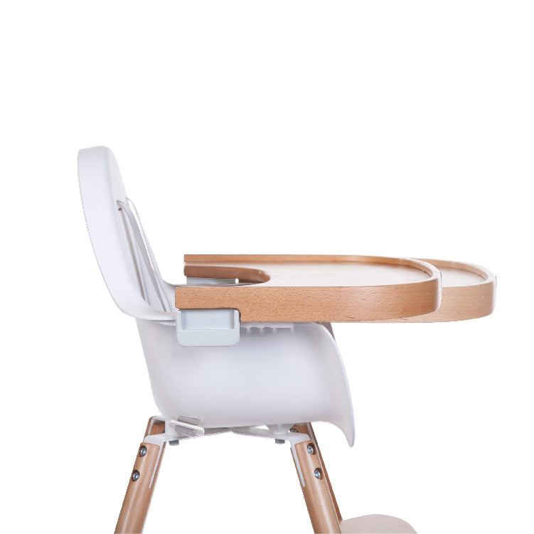 meegroeistoel evolu 2, eettablet, hout naturel - CHILDHOME