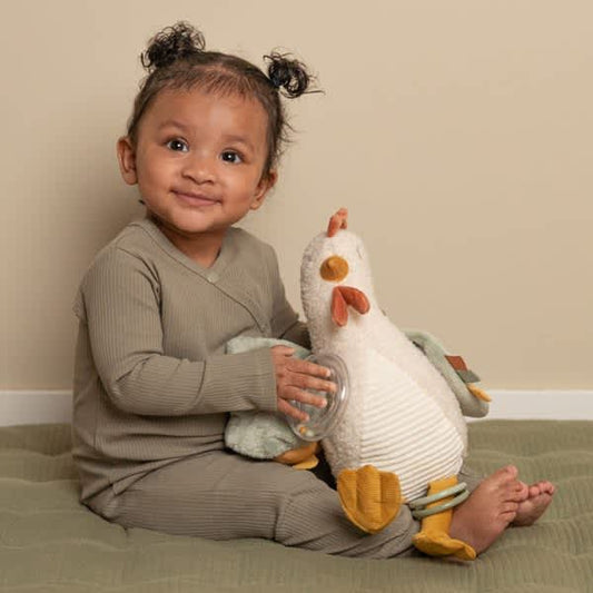 activiteitenknuffel kip, 25 cm - LITTLE DUTCH