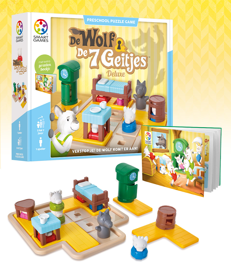 spelletje de wolf en de 7 geitjes, deluxe - SMART GAMES