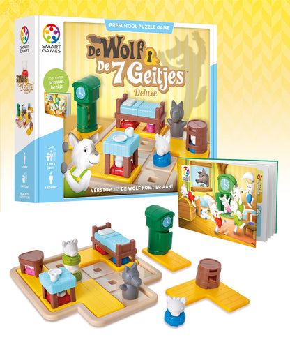 spelletje de wolf en de 7 geitjes, deluxe - SMART GAMES