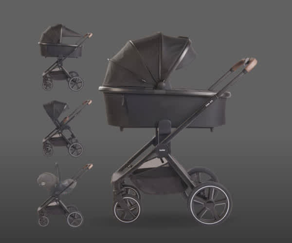kinderwagen Crios 4.0 draagmand, black - PERICLES