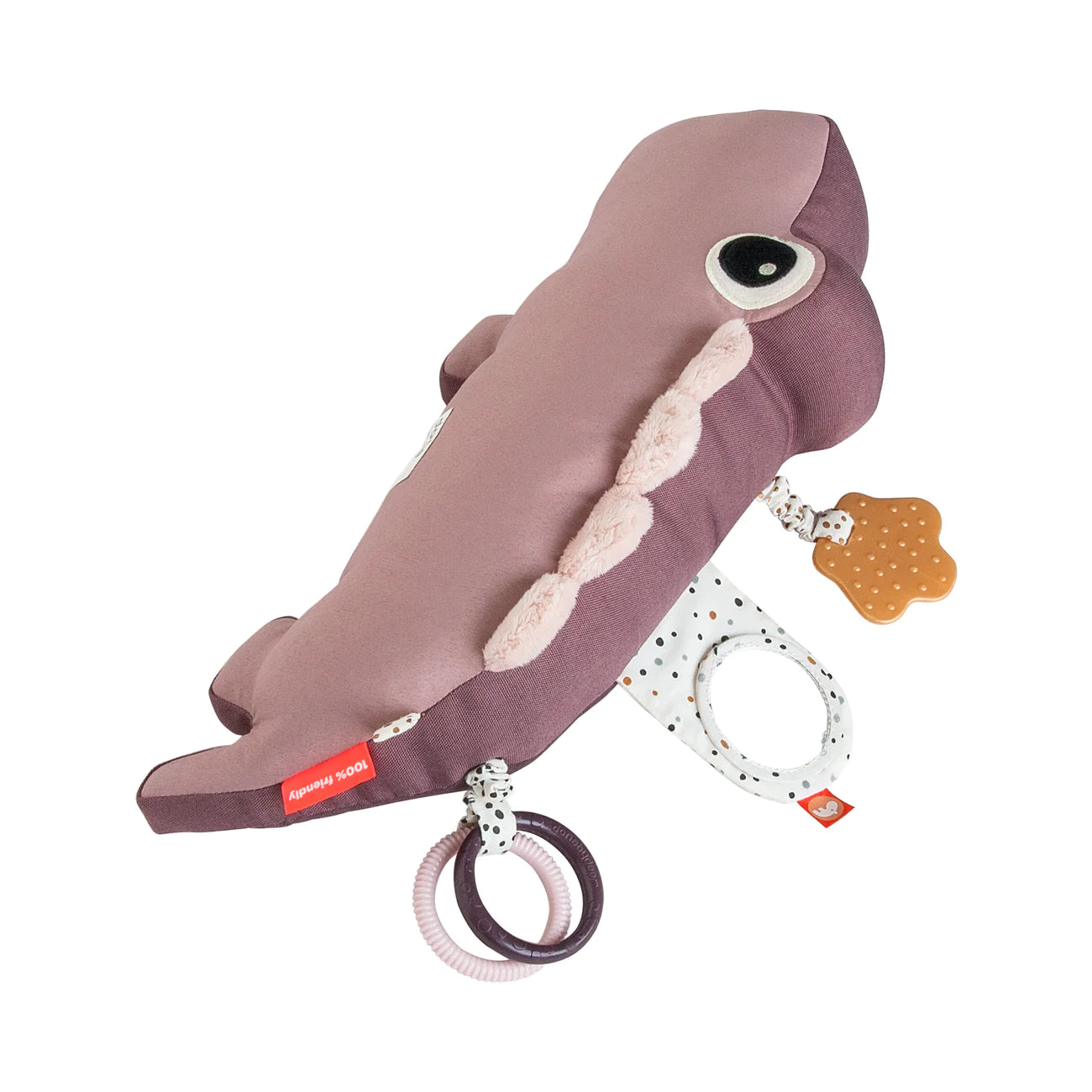 kussen tummy time croco, powder – DONE BY DEER
