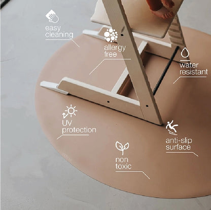 knoeimat rond anti-slip, cappuccino brown - EEVEVE