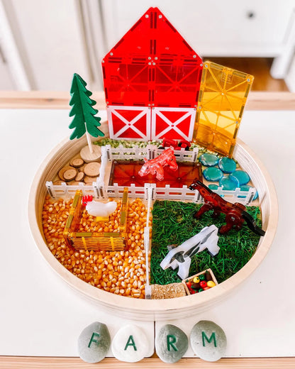 magnetische tegels 25 st., farm animals - MAGNA TILES