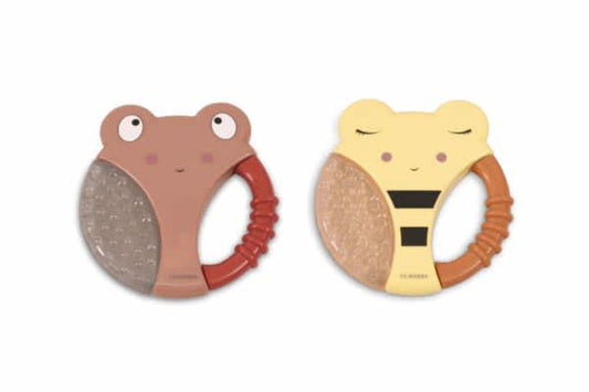 bijtring bee & larva, 2-pack, verkoelend - FILIBABBA