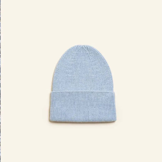 beanie fonzie newborn, sky - HVID