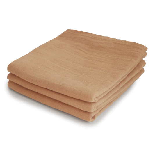 verzorgingsdoek, 3-pack, fall yellow - MUSHIE