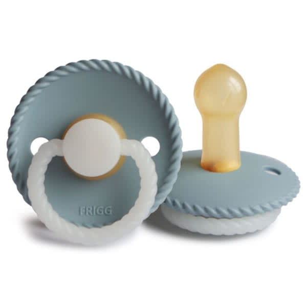fopspeen rope latex, stone blue night, 6-36 mnd. – FRIGG