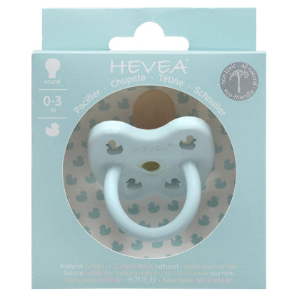 fopspeen, baby blue, 0-3 mnd. - HEVEA