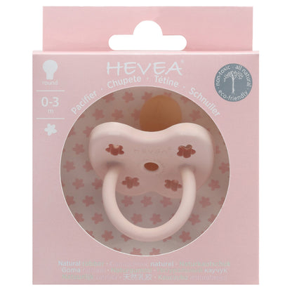 fopspeen, powder pink, 0-3 mnd. - HEVEA