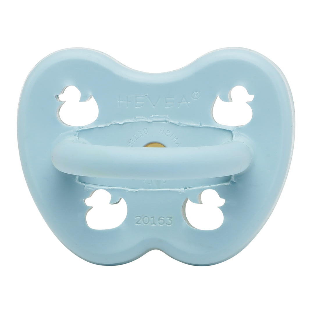 fopspeen, baby blue, 0-3 mnd. - HEVEA