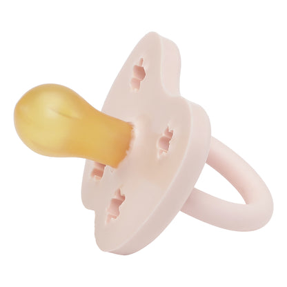 fopspeen, powder pink, 0-3 mnd. - HEVEA