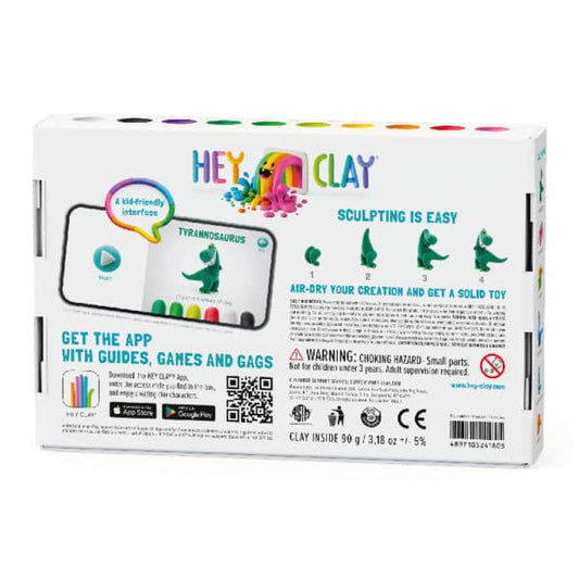boetseerklei dinos, 6 st. - HEY CLAY