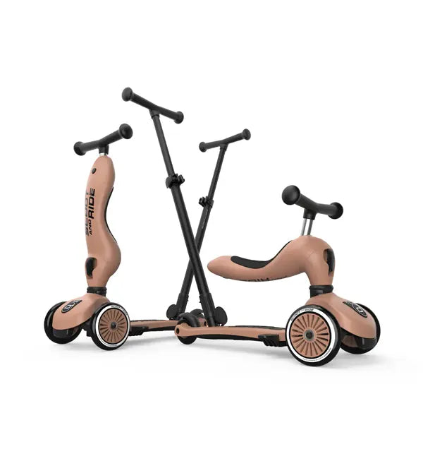 fiets/step highwaykick 1 push & go, mocha - SCOOT & RIDE