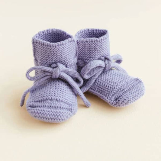 booties 0-9 mnd., lilac - HVID