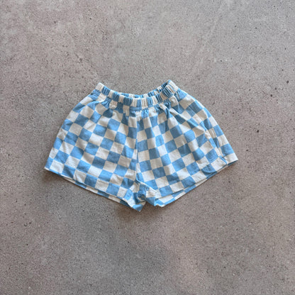 short checkerboard, sky - BY JO+LIZ