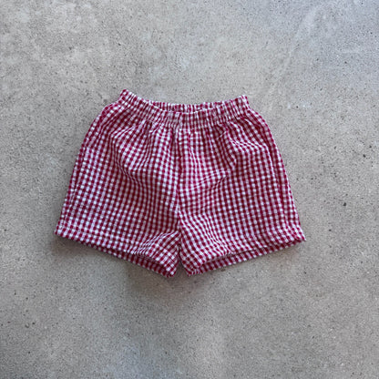 short cool check, red - BY JO+LIZ