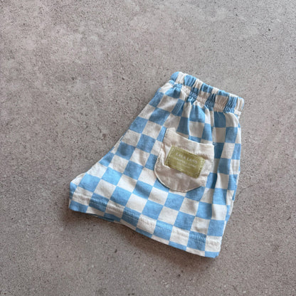 short checkerboard, sky - BY JO+LIZ