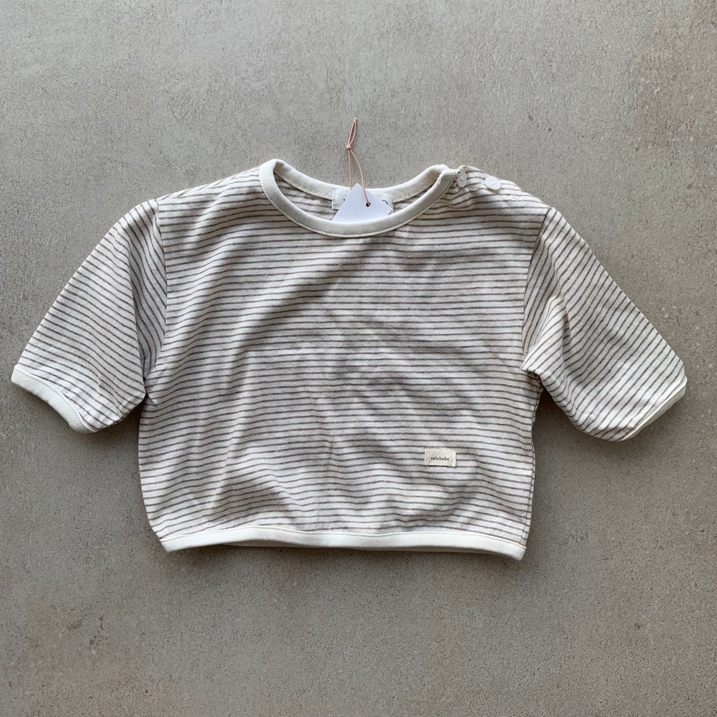 tshirt lange mouwen stripe, beige - BY JO+LIZ