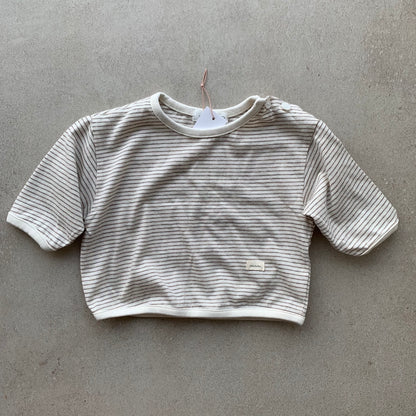 tshirt lange mouwen stripe, beige - BY JO+LIZ