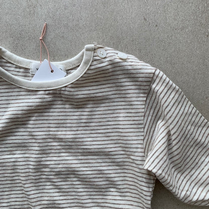 tshirt lange mouwen stripe, beige - BY JO+LIZ