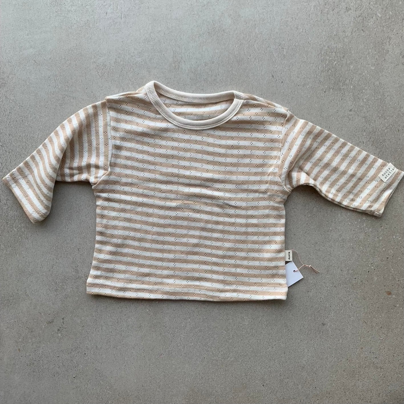 tshirt lange mouwen momenti, beige - BY JO+LIZ