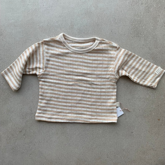 tshirt lange mouwen momenti, beige - BY JO+LIZ