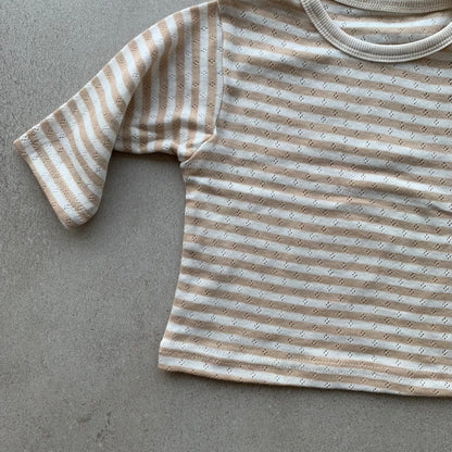 tshirt lange mouwen momenti, beige - BY JO+LIZ
