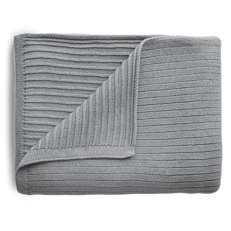 dekentje ribbed, grey – MUSHIE