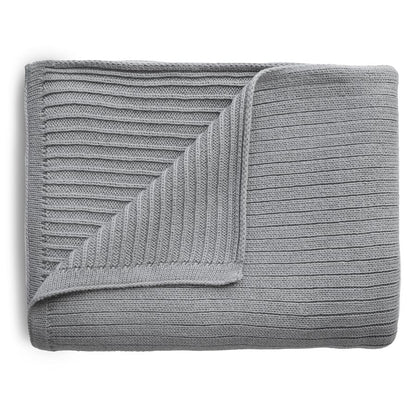 dekentje ribbed, grey – MUSHIE