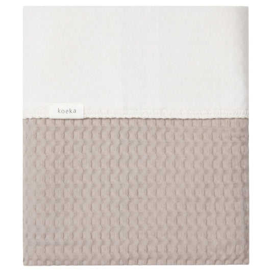 ledikantdeken amsterdam cotton fleece, clay - KOEKA