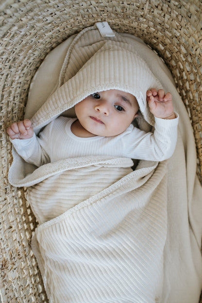 wikkeldeken vik teddy, sand - KOEKA