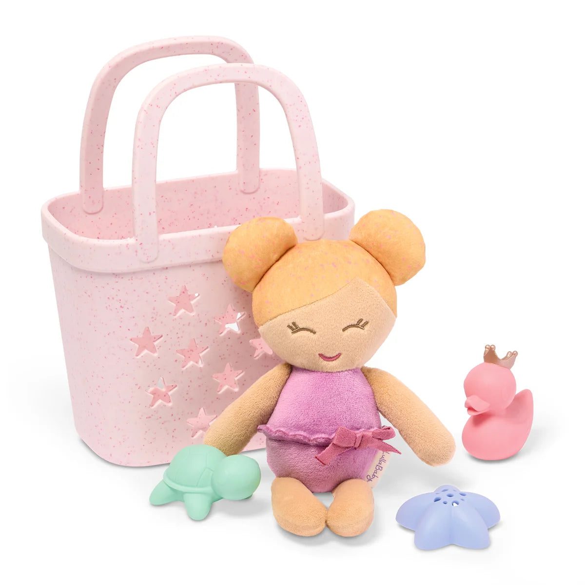 badpop meisje in mand + acc., blond haar - LULLABABY