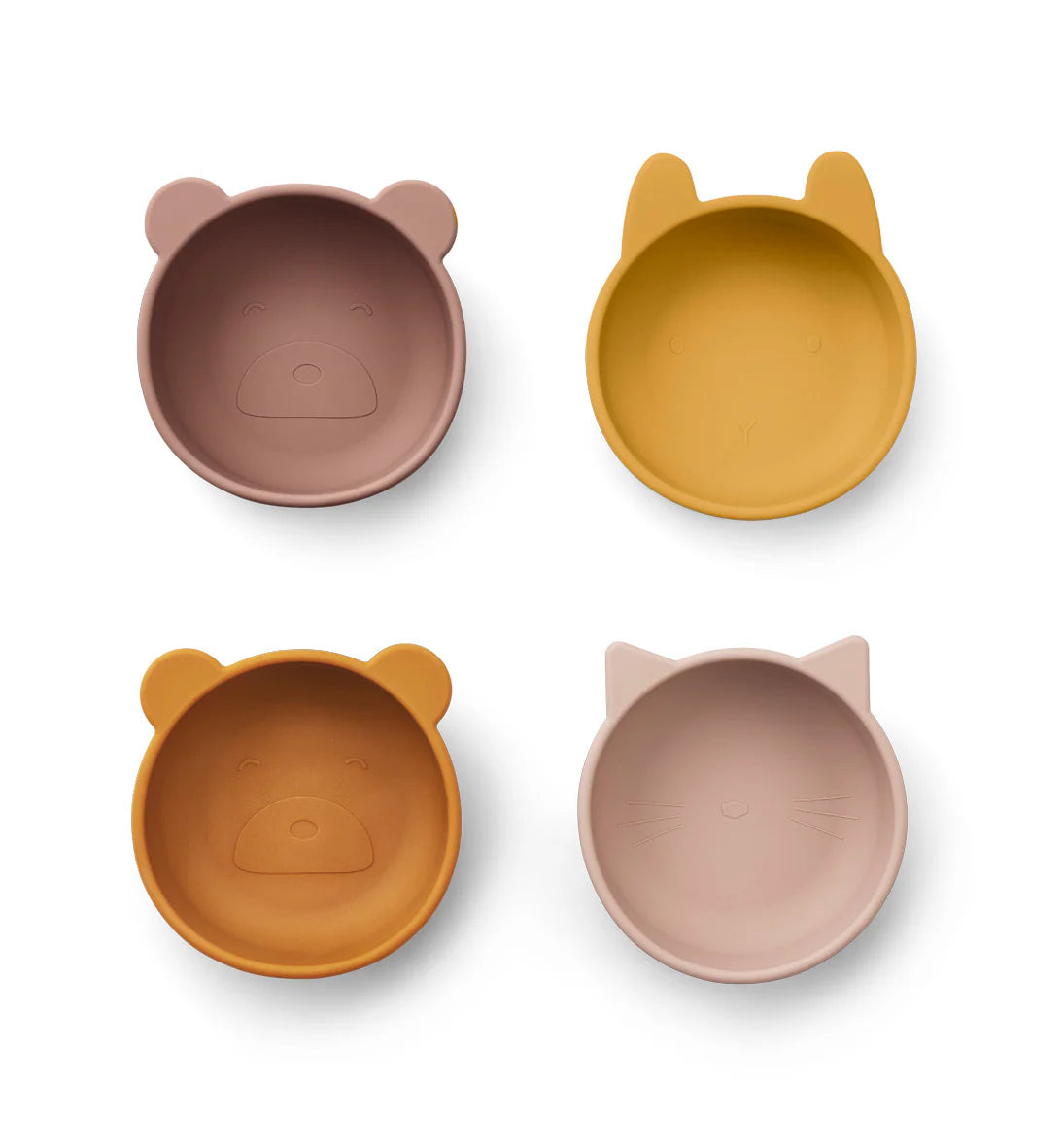 kommetje silicone 4-pack iggy, rose mix - GL JO+LIZ
