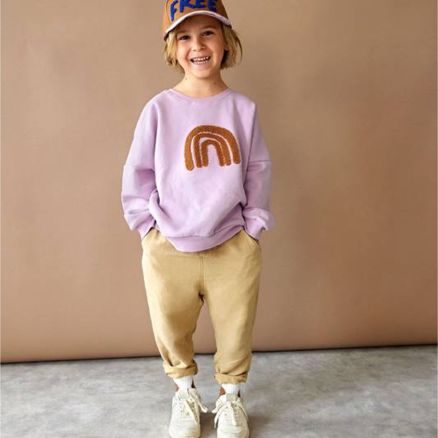 sweater little gang, rainbow lilac - LÄSSIG