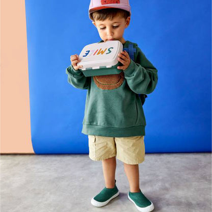 sweater little gang, smile ocean green - LÄSSIG