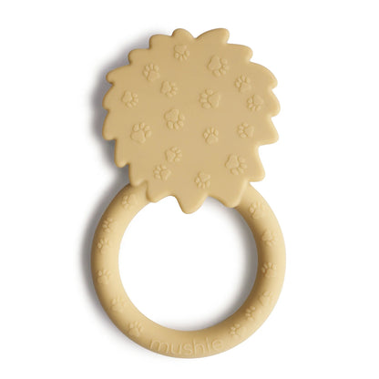 bijtring lion, soft yellow - MUSHIE
