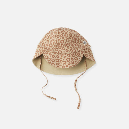 omkeerbaar zonnehoedje UPF 50+, leopard brown/sandy beach - CLOBY