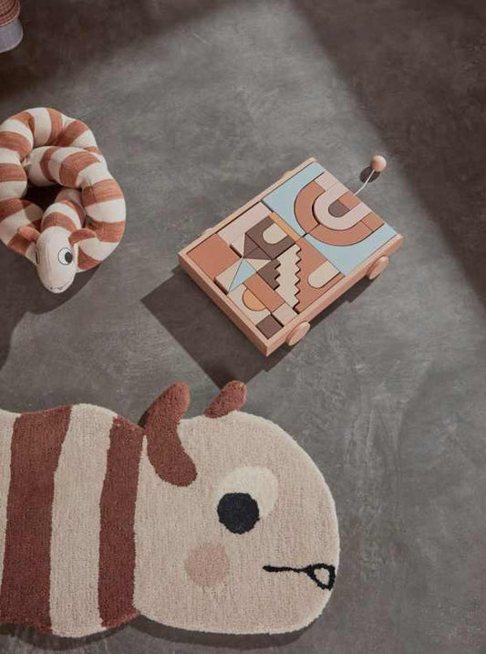 puzzelwagen met blokken, rainbow - OYOY
