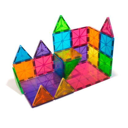 magnetische tegels 32 st., clear colors - MAGNA TILES