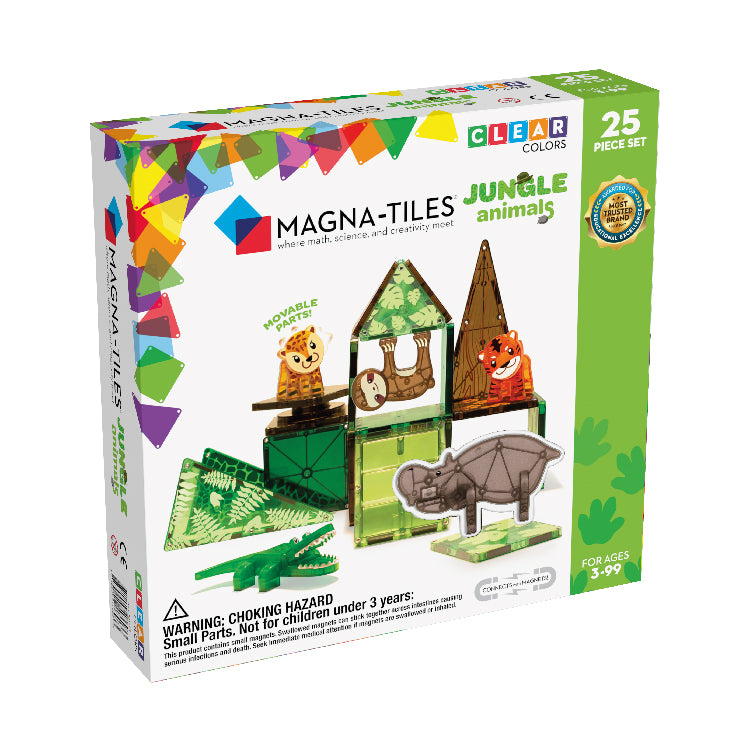 magnetische tegels 25 st., jungle animals - MAGNA TILES