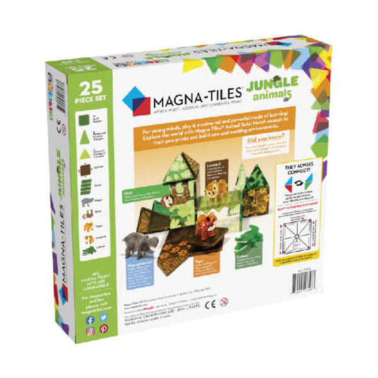 magnetische tegels 25 st., jungle animals - MAGNA TILES