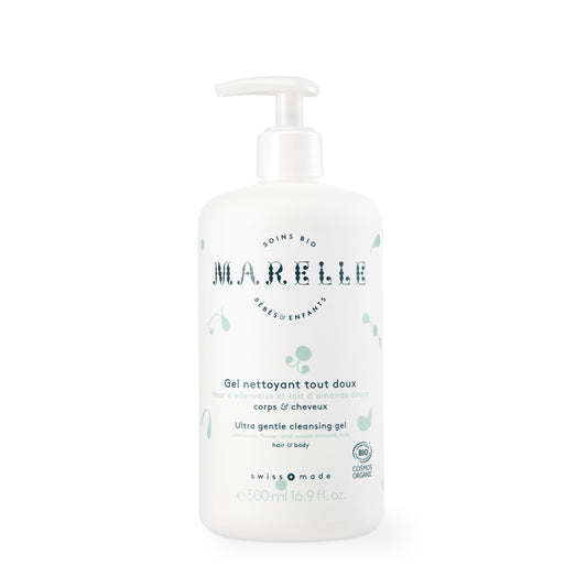 wasgel/shampoo, edelweissbloem en amandelmelk - MARELLE