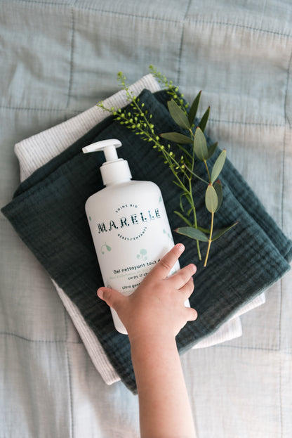 wasgel/shampoo, edelweissbloem en amandelmelk - MARELLE