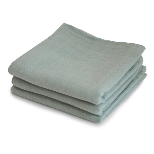 verzorgingsdoek, 3-pack, sage - MUSHIE